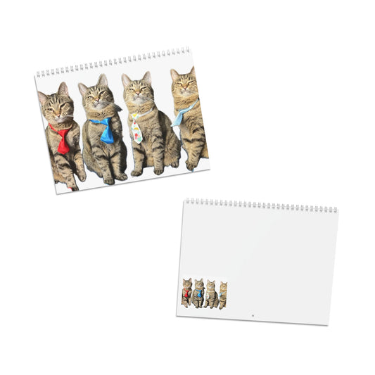 2026 Cat Wall Calendar — Tabby Cat & Dad