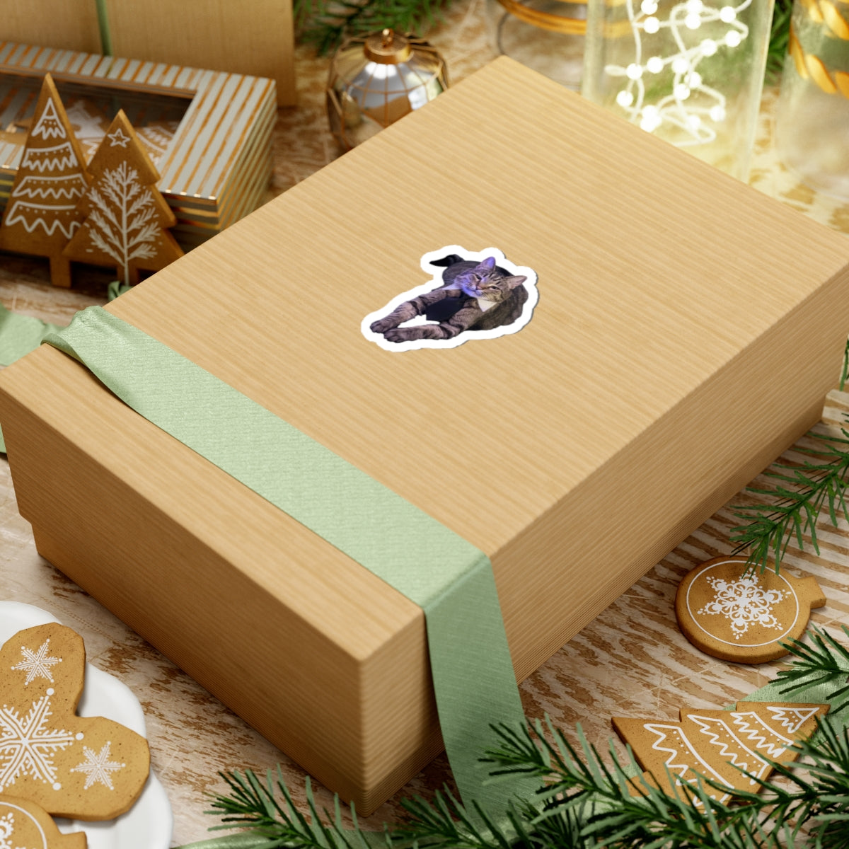 Stinky Sticker — Business Cat Kiss-Cut Vinyl Sticker for Laptops & Gifts